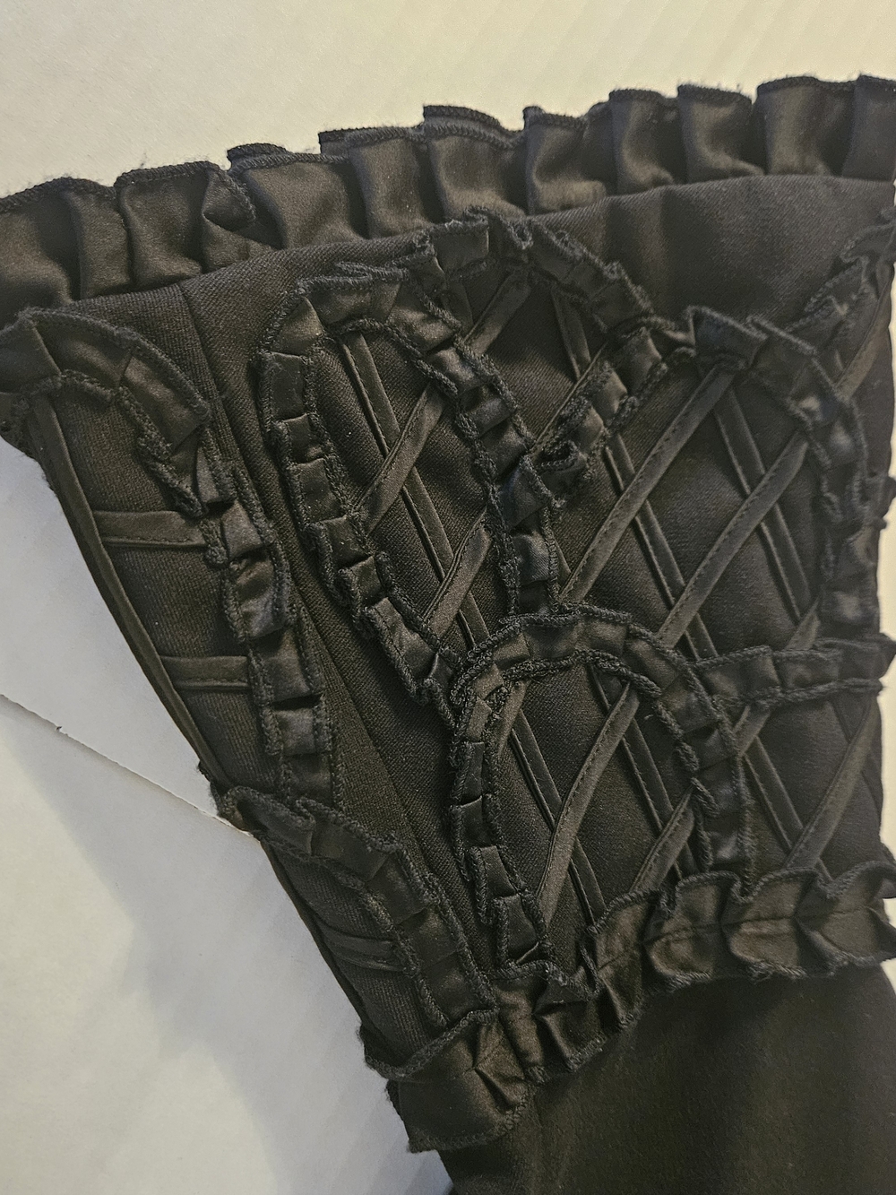Pamela McCoy Black Ruffle-Trim Textured Blazer - Picture 4 of 14